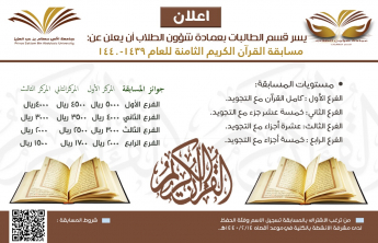مسابقة القرآن الكريم الثامنة للعام الجامعي 1439 - 1440 هـ